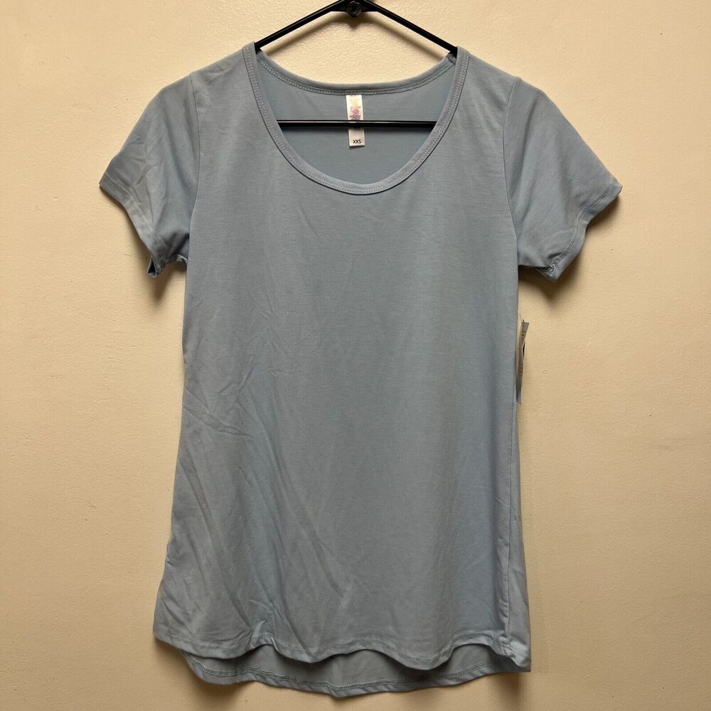 LuLaRoe LLR Women's Size XXS (2XS) Classic T Short Sleeve Shirt Solid Blue NWT